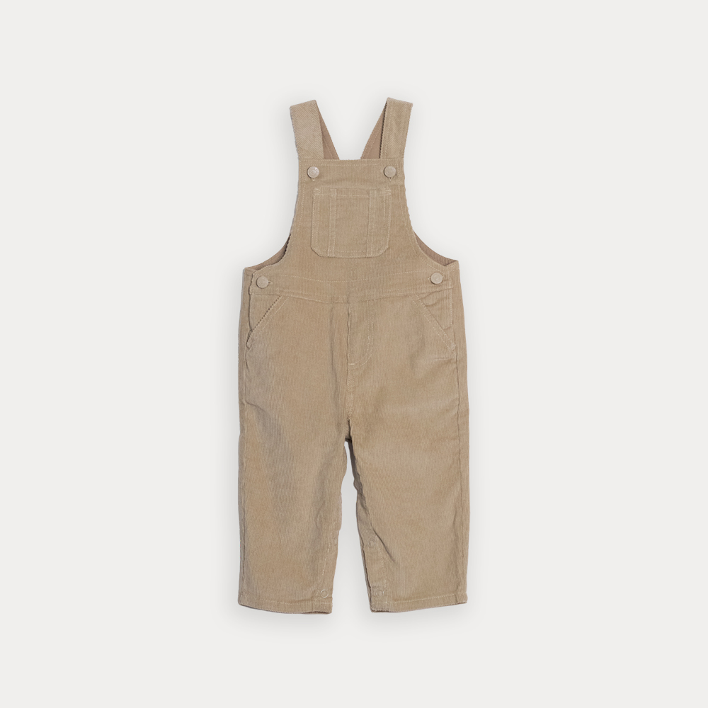 Braga De Corduroy Beige Larga Para Bebe Niño