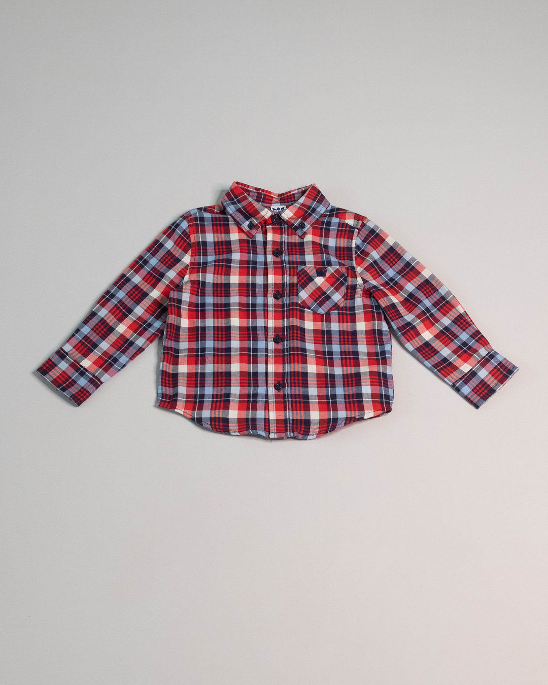 Camisa de flannel de cuadros Rojo