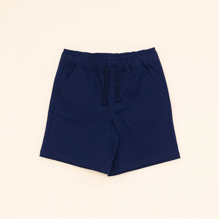 Short Azul Oscuro de Algodón para Niño
