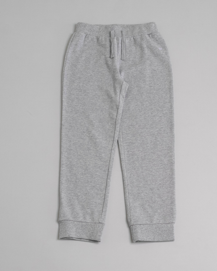 Pantalón gris de algodón con ajustador