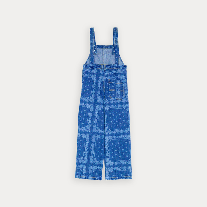 Braga De Jean Azul Oscuro Con Estampado De Bandana Para Niña