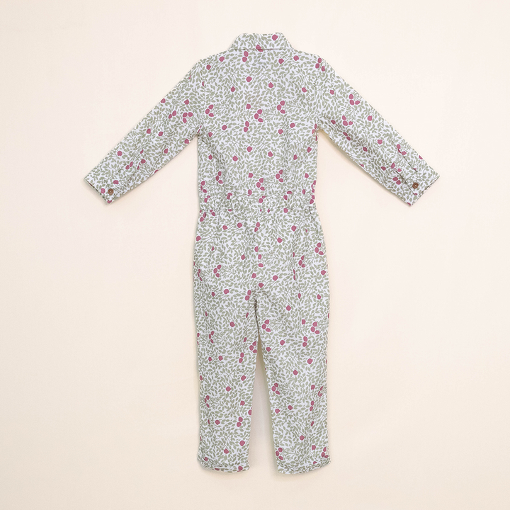 Jumper de Corduroy, Manga Larga, con Estampado Verde para Niña