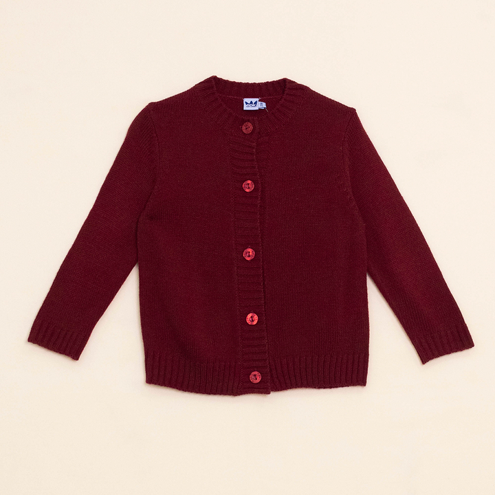 Cardigan Rojo Para Bebé Niña