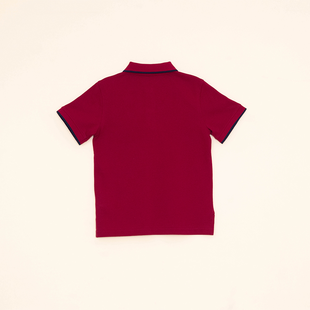 Chemise Roja Manga Corta con Estampado de Cohete para Niño