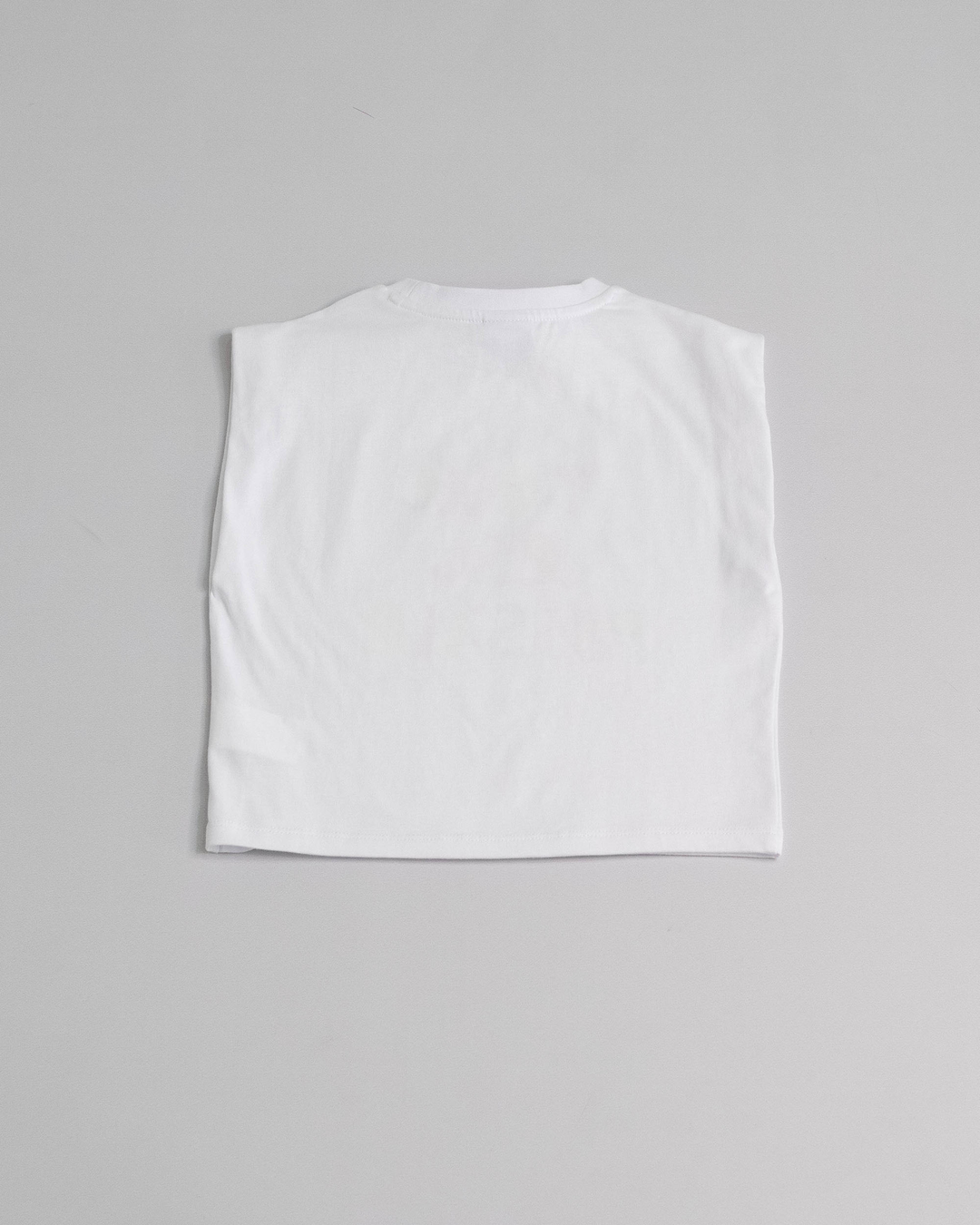 Franela blanca de algodón con gráfico