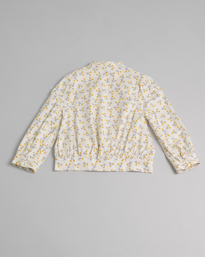 Blusa de flannel con estampado de cerezas