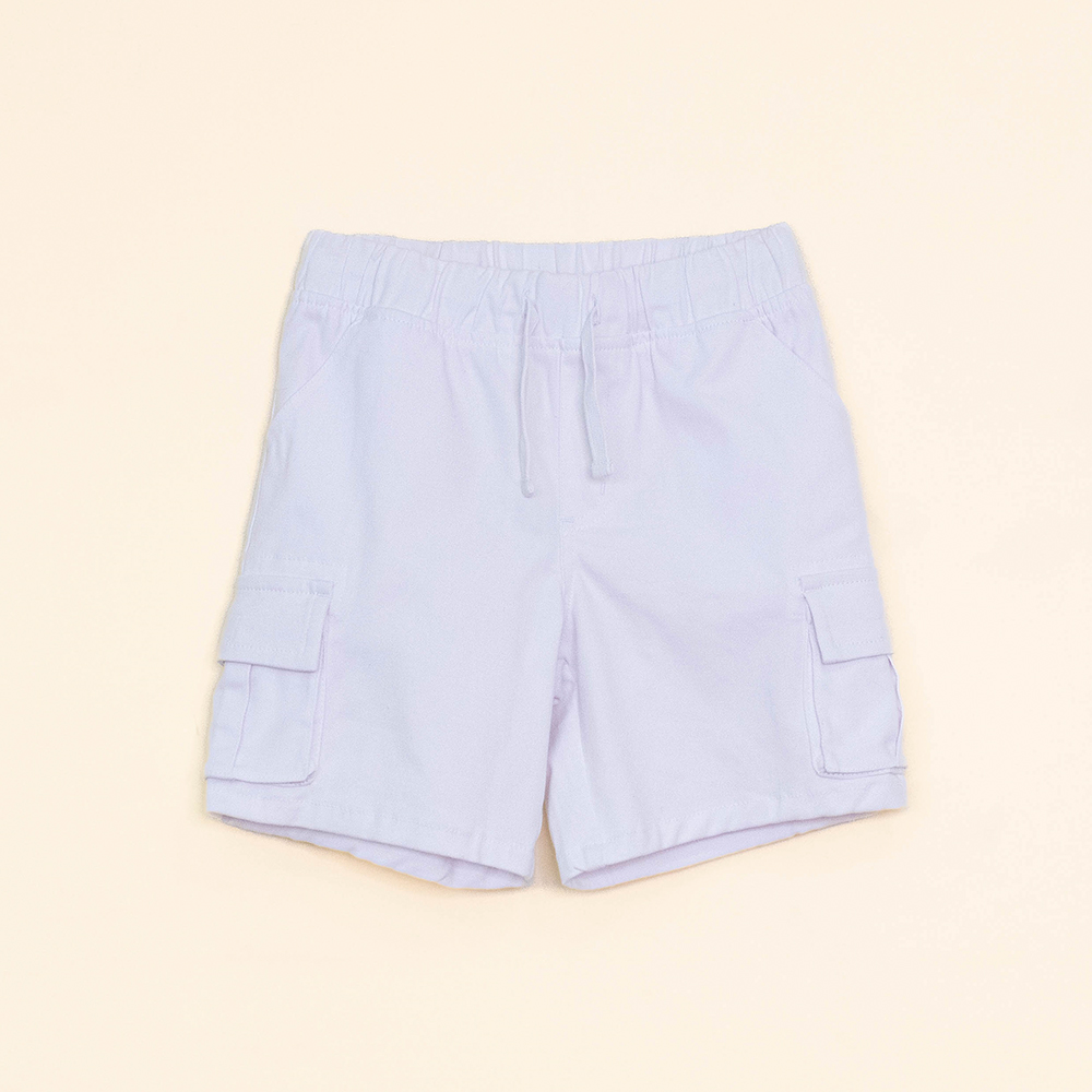 Short Blanco de Algodón Cargo para Niño