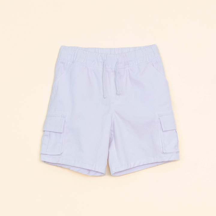 Short Blanco de Algodón Cargo para Niño