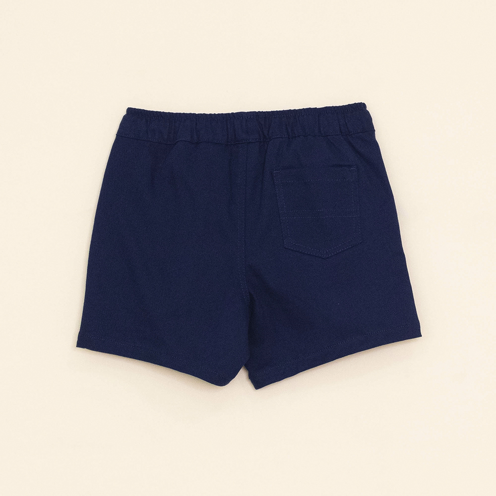 Short Azul Oscuro  de Algodón para Bebé Niño