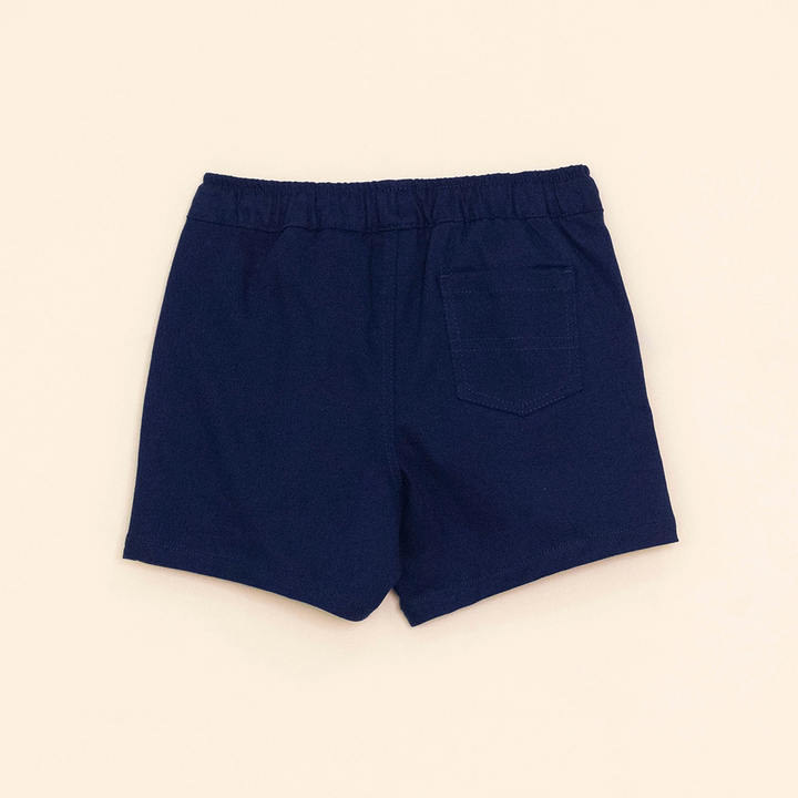 Short Azul Oscuro  de Algodón para Bebé Niño
