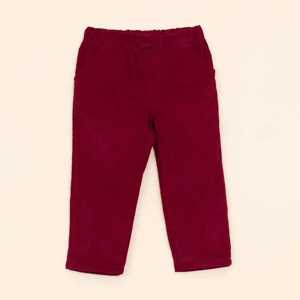 Pantalón Rojo Corduroy Para Bebé Niño