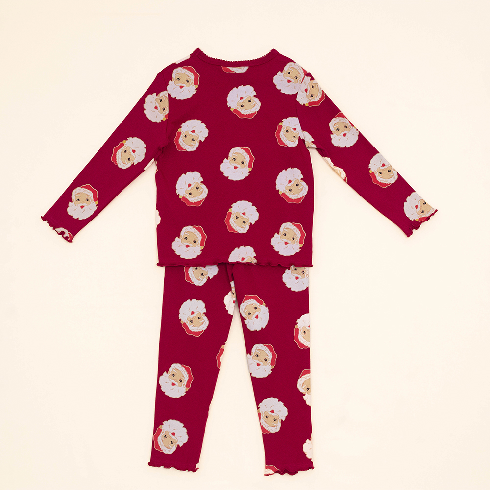 Pijama Navideña De Santa Claus Para Niña