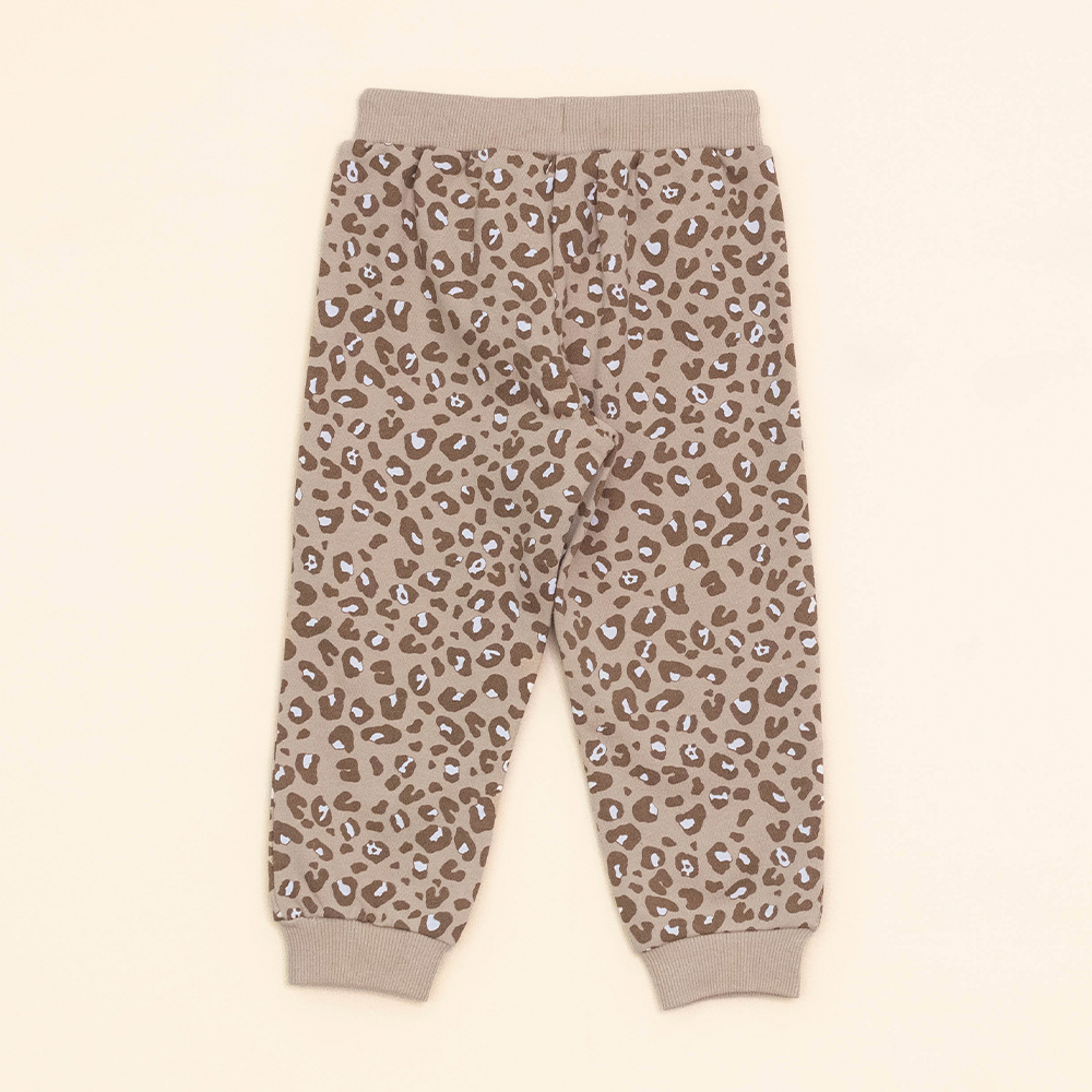 Mono de Algodón con Estampado de Animal Print para Bebé Niña