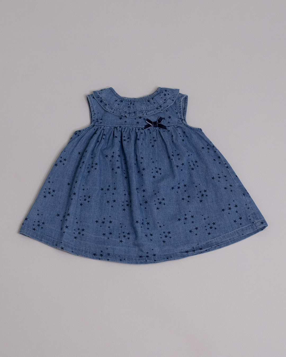 Vestido de chambray con estampado de estrellas