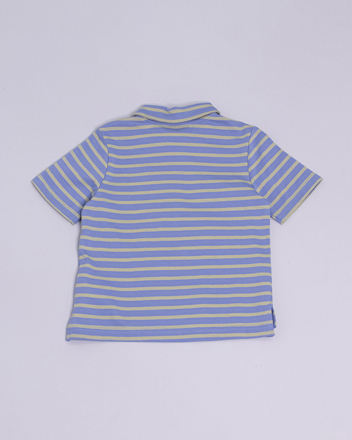 Chemise de rayas grises y azules