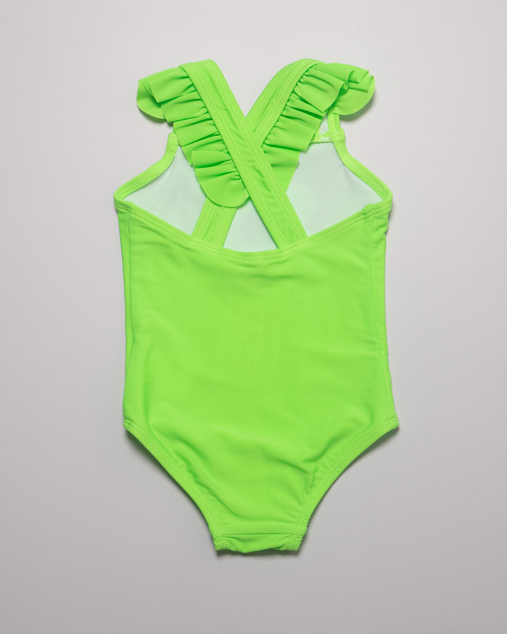 Traje de baño verde con grafico para Bebé Niña