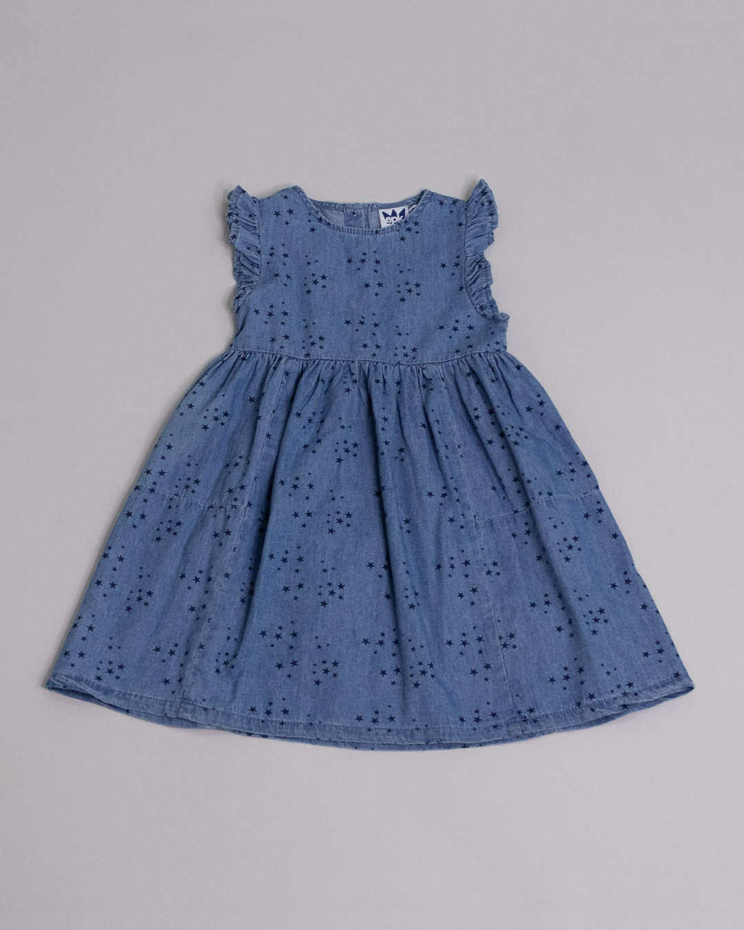 Vestido de chambray con estampado de estrellas