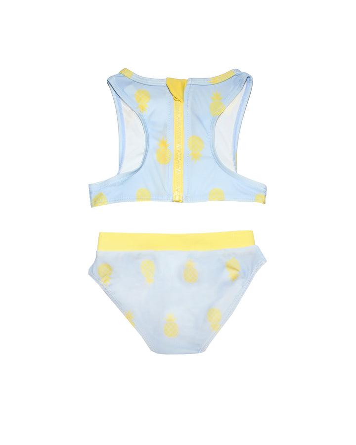 Traje De Baño celeste y amarillo para Niña