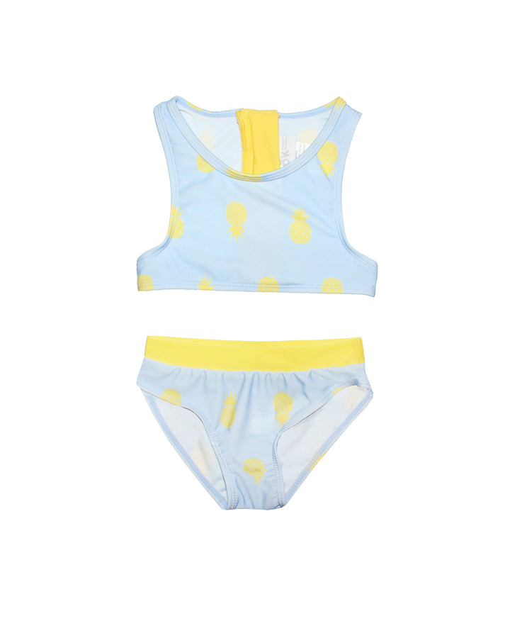 Traje De Baño celeste y amarillo para Niña
