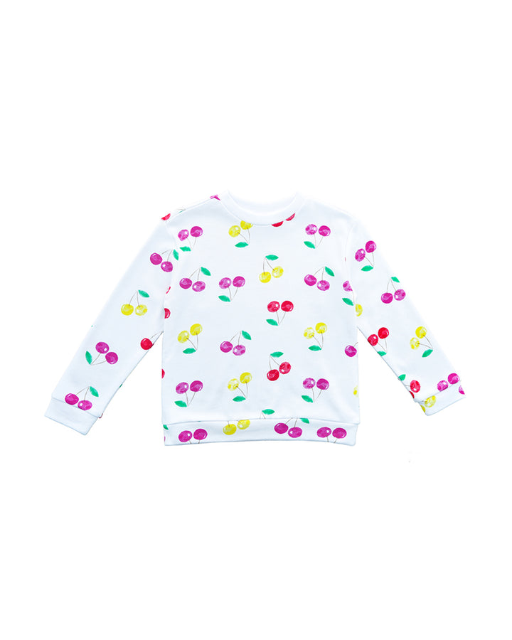 Sweatshirt con estampado de cerezas