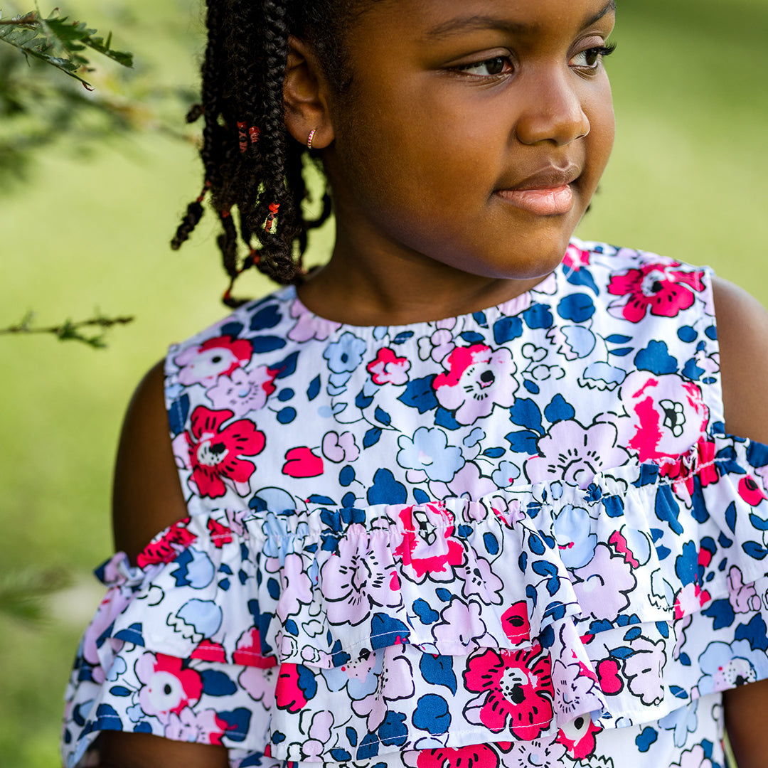 Blusa con estampado de flores