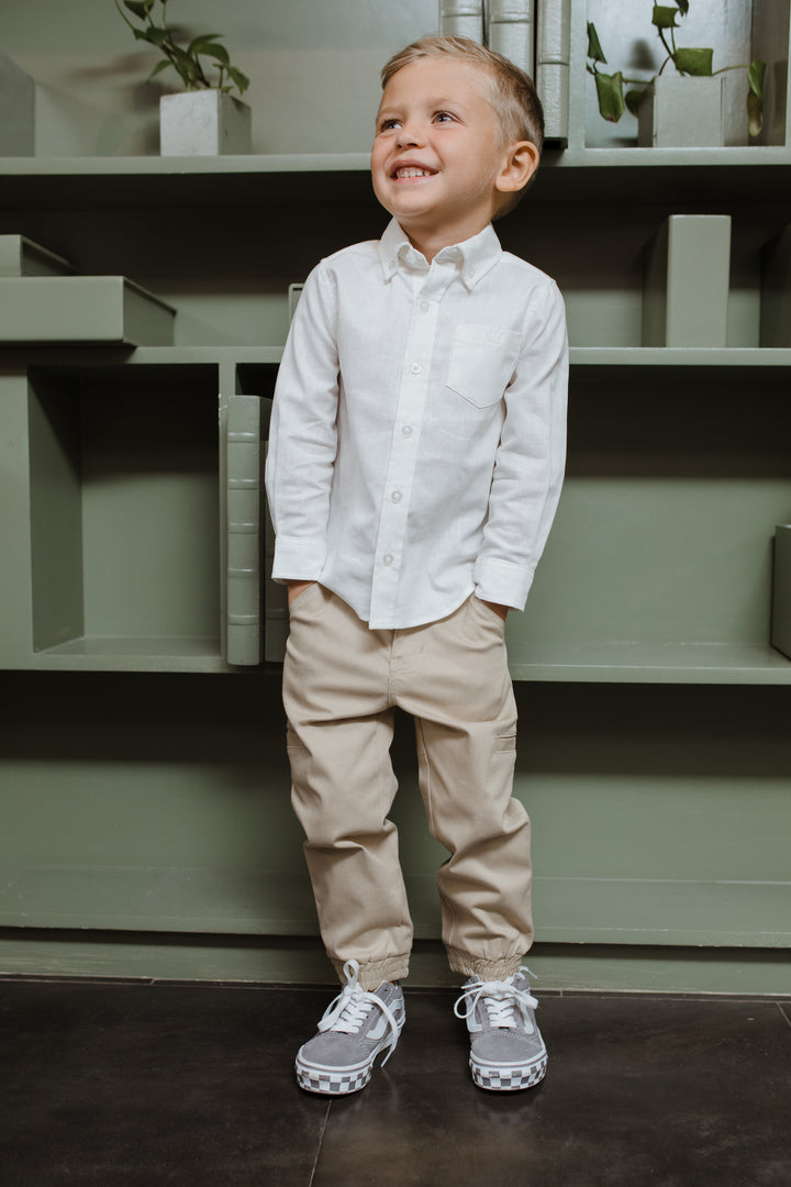 Camisa blanca manga larga