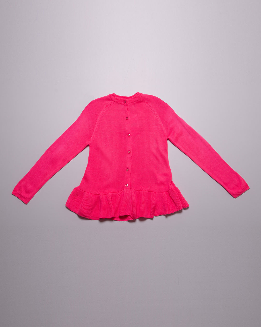 Sweater Cardigan rosado neon