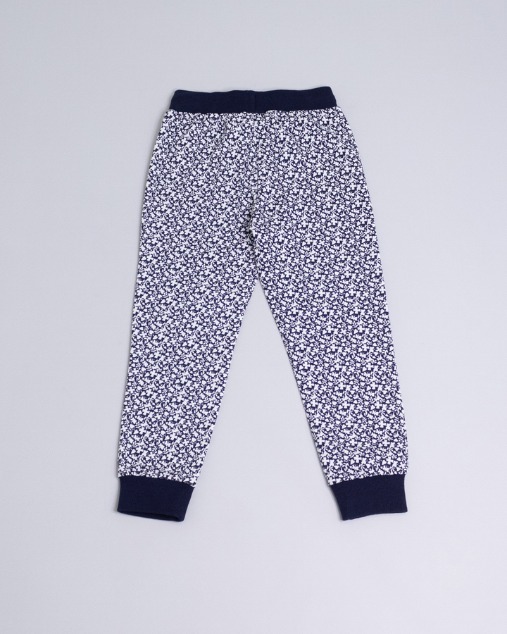Jogging con estampado blanco y azul marino