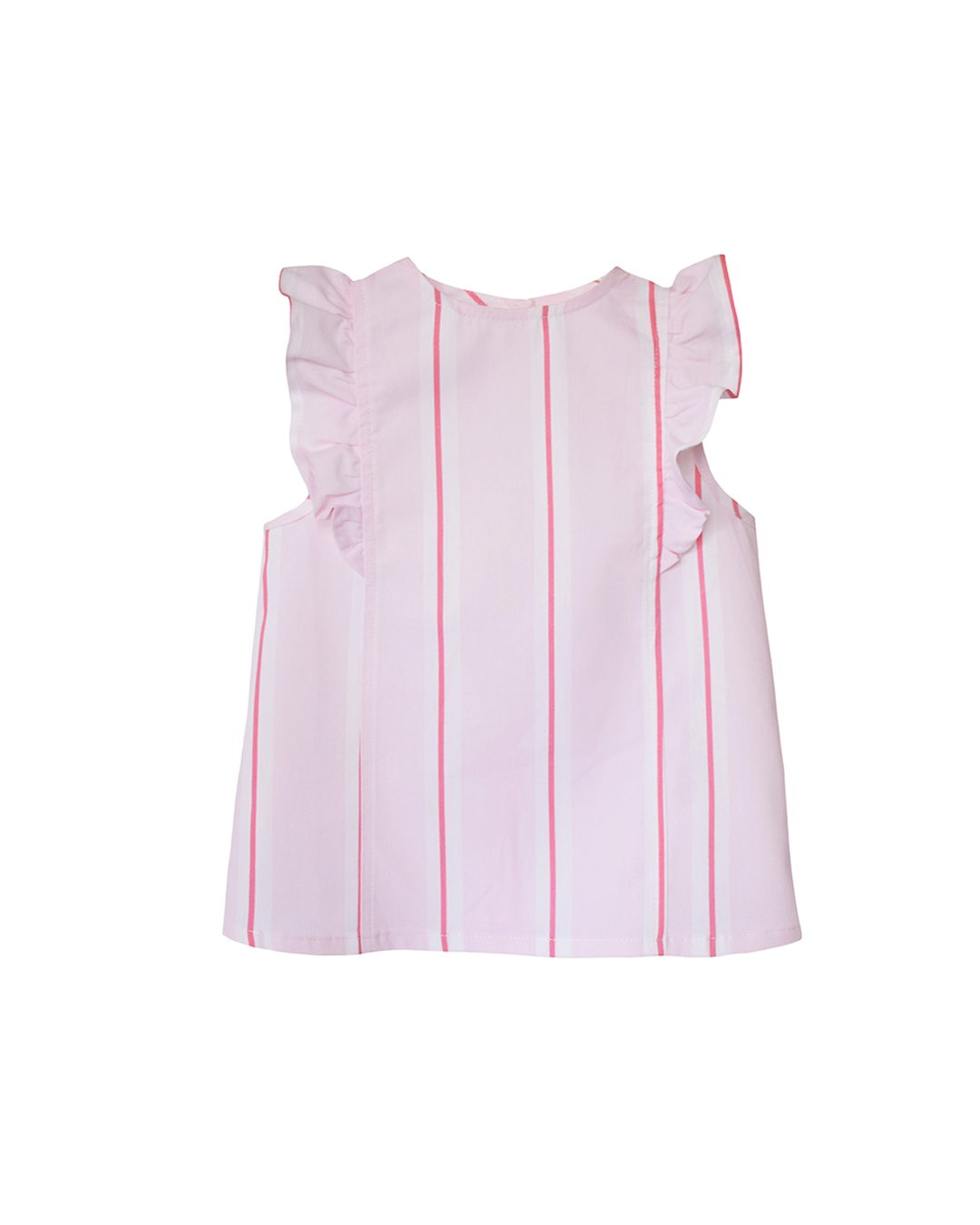 Blusa sin mangas con rayas rosadas