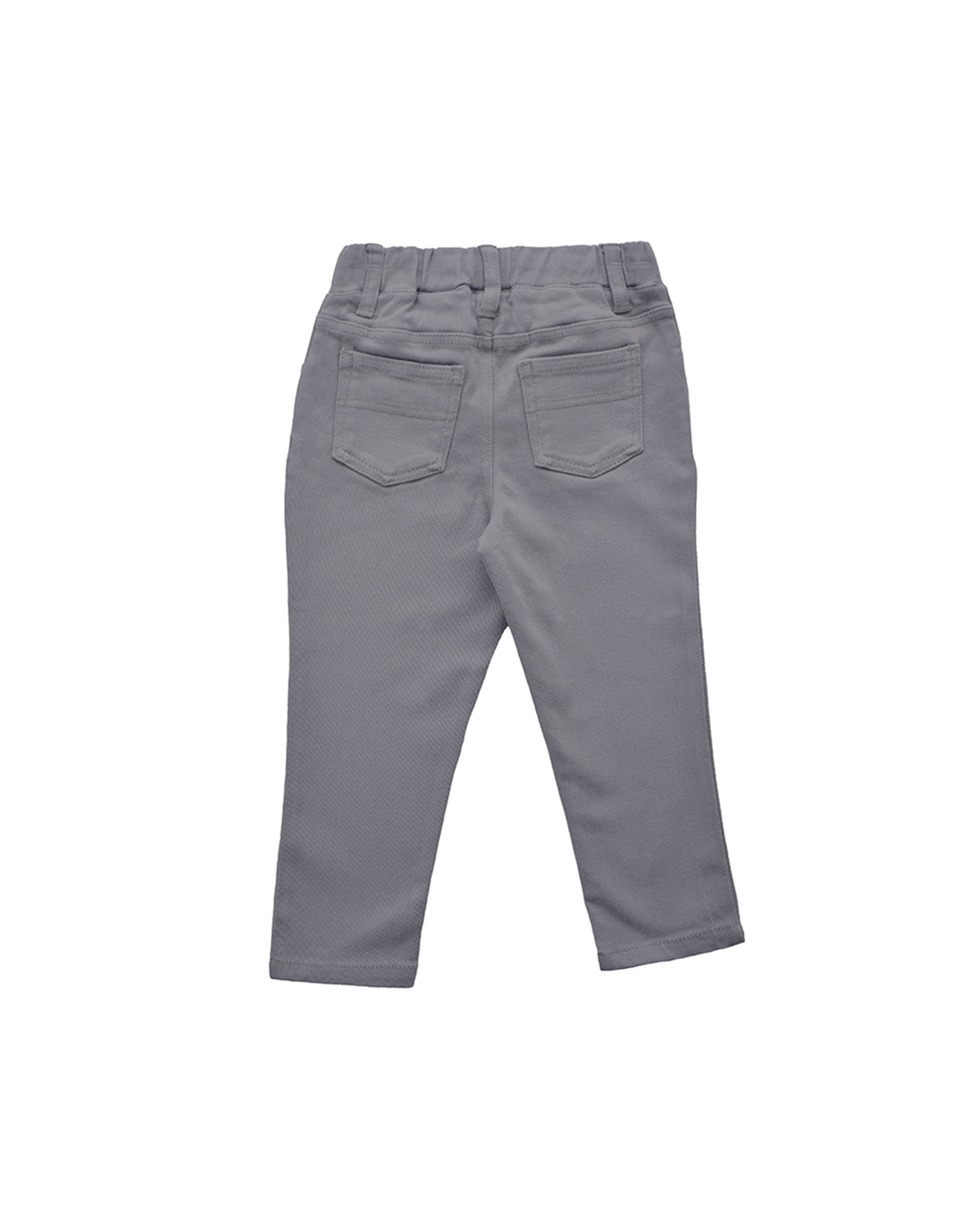 Pantalón gris con elástico en cintura