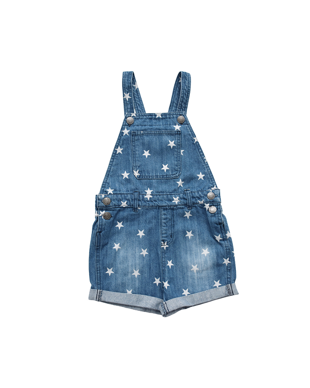 Braga short de jean con estrellas blancas