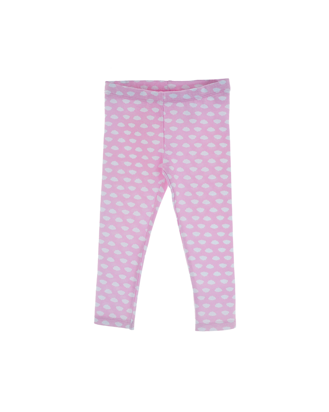 Legging rosado con nubes blancas