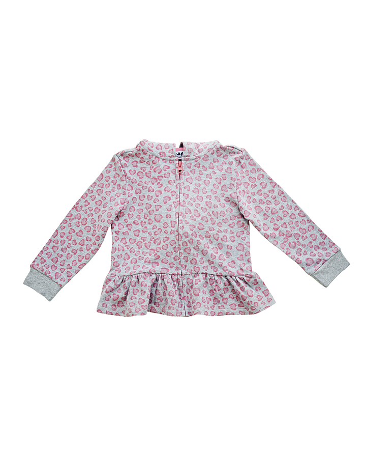 Sweatshirt de animal print rosado y gris