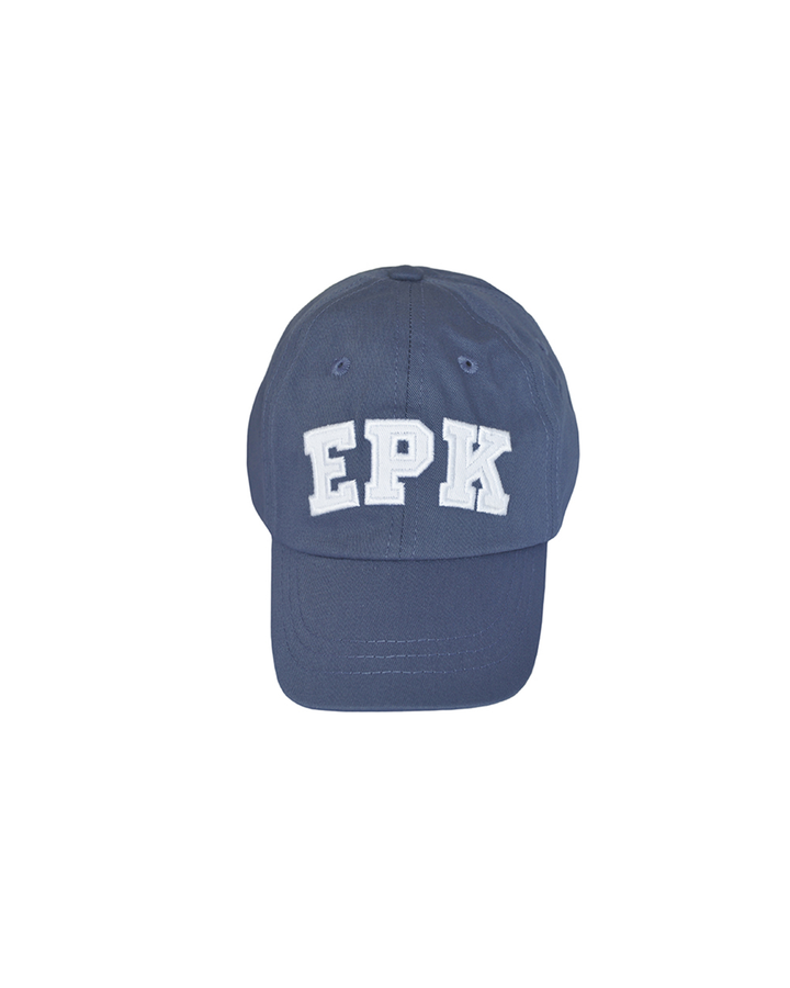 Gorra azul con EPK en blanco