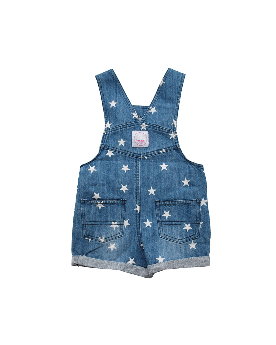 Braga short de jean con estrellas blancas