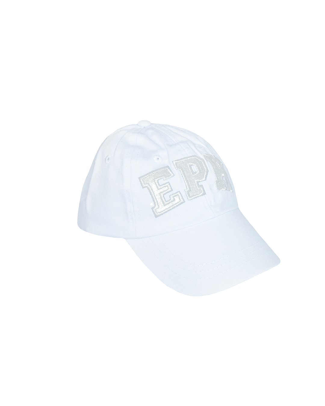 Gorra blanca con EPK en plateado