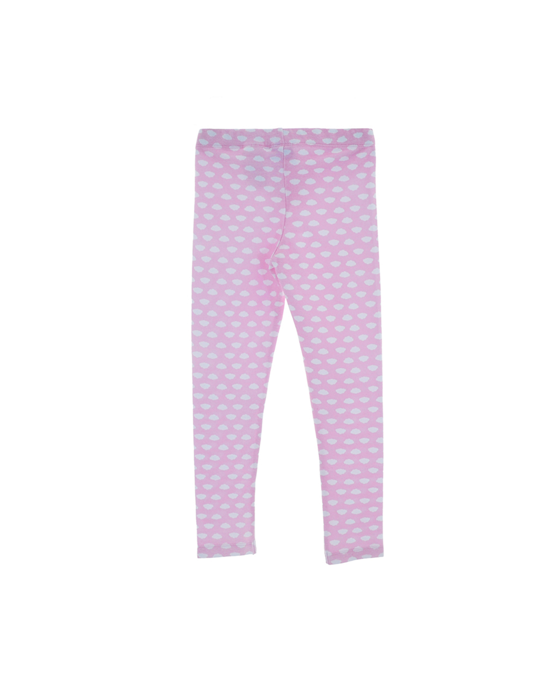 Legging rosado con nubes blancas