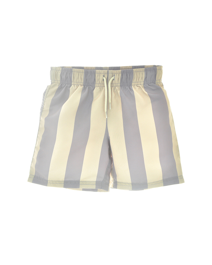 Traje de Baño con rayas verticales grises y khaki para Niño