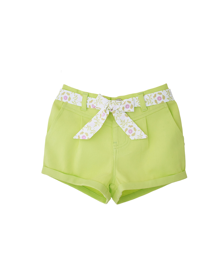 Short verde con cinturón