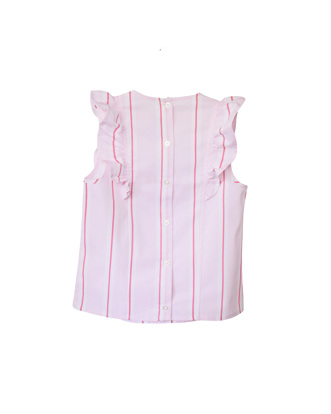 Blusa sin mangas con rayas rosadas