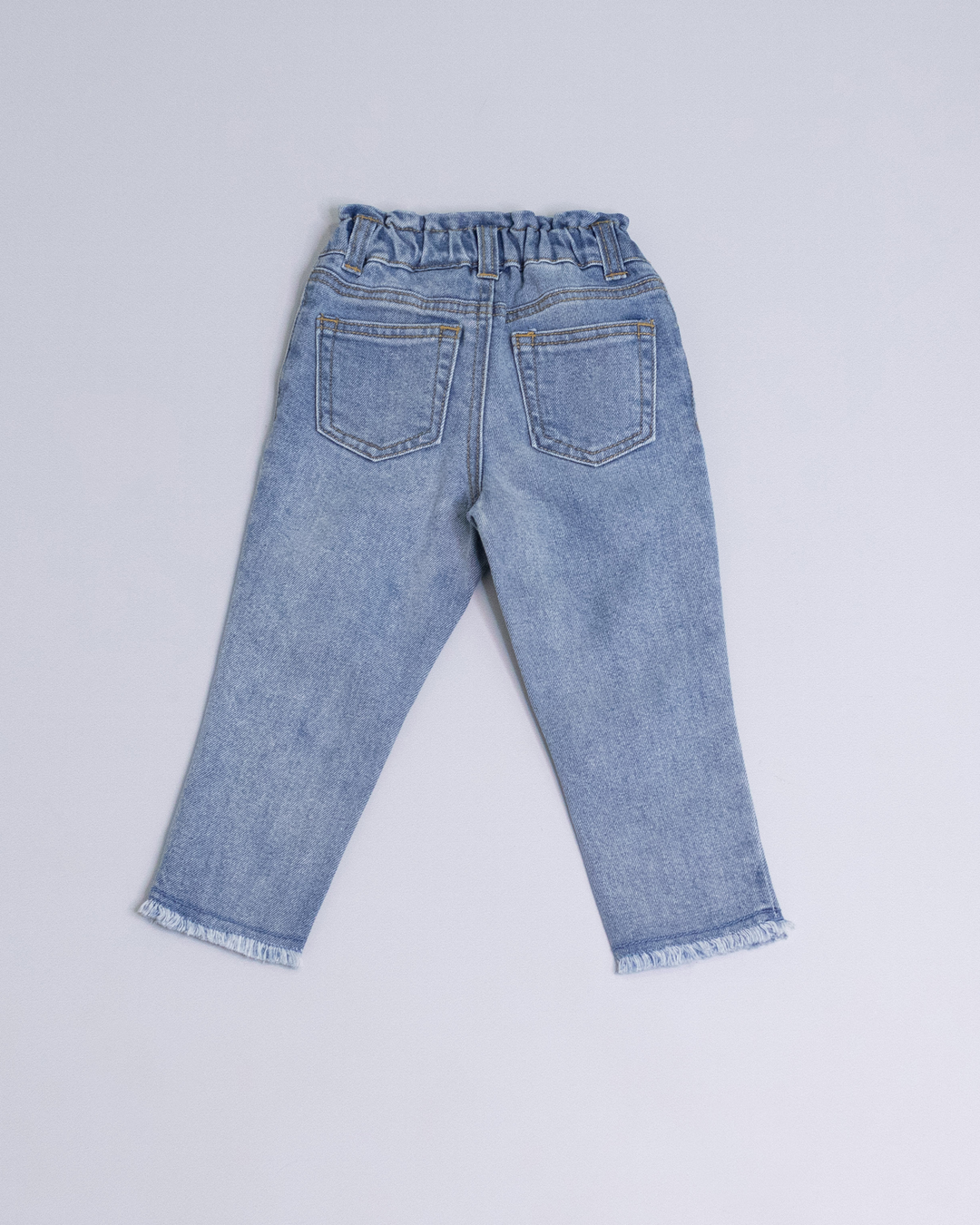 Jegging tipo jean azul con elástico en la cintura