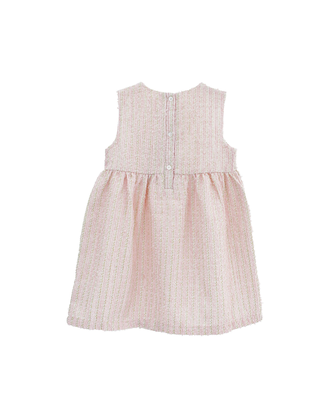 Vestido Sin Mangas De Tweed Rosado