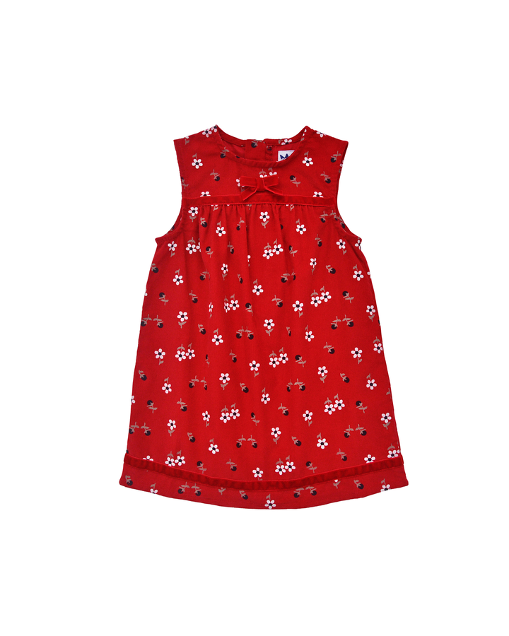 Vestido rojo estampado