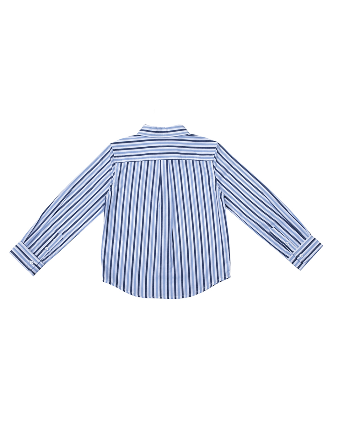 Camisa manga larga de rayas azules y blancas