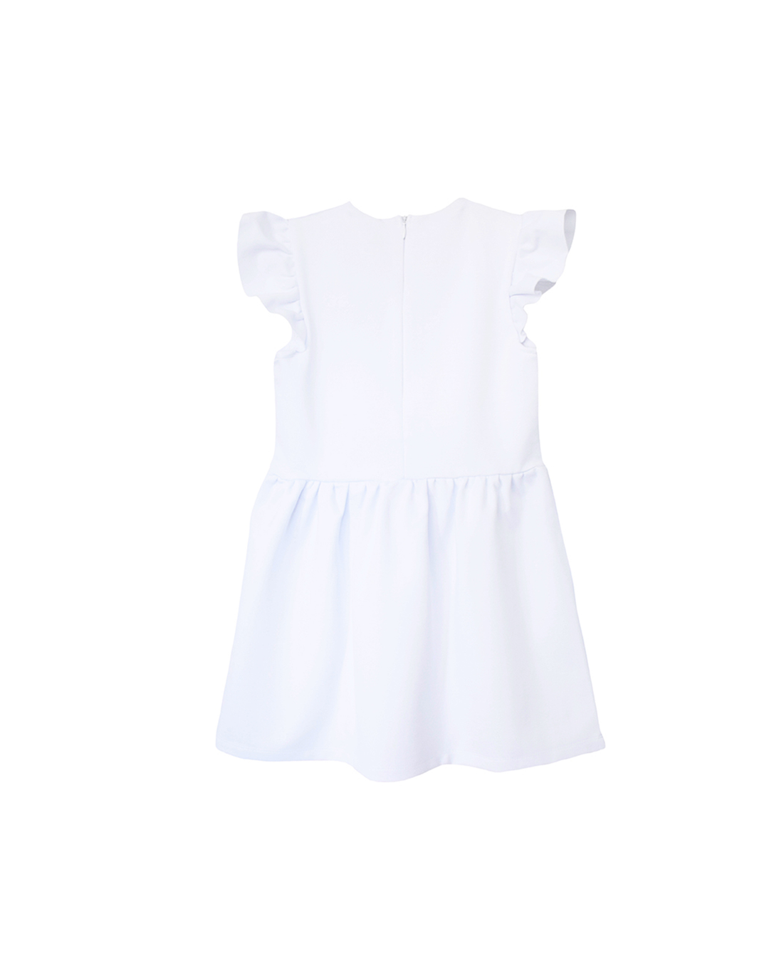 Vestido blanco con happy face en lentejuelas