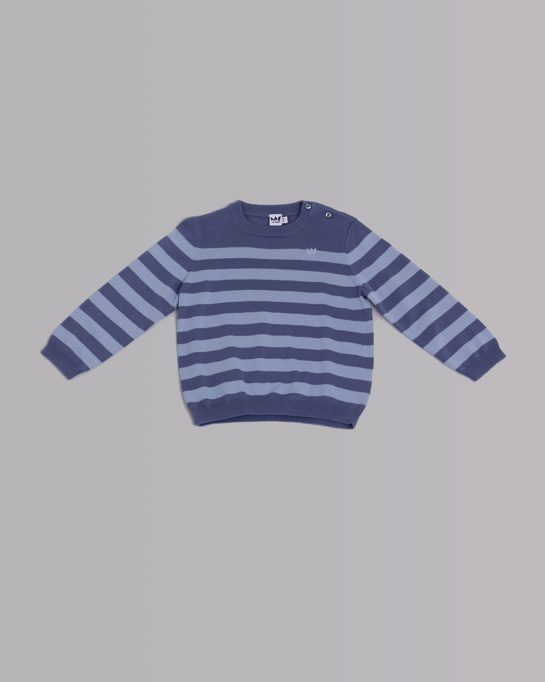 Suéter de rayas en dos tonos de azul