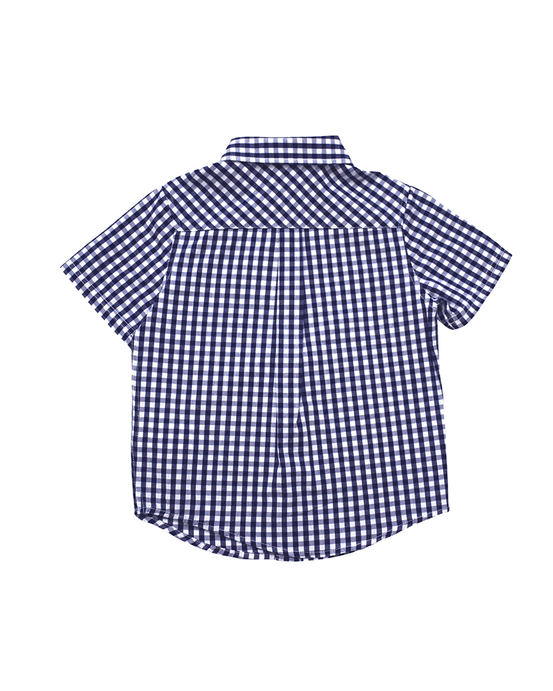 Camisa de cuadros blancos y azules