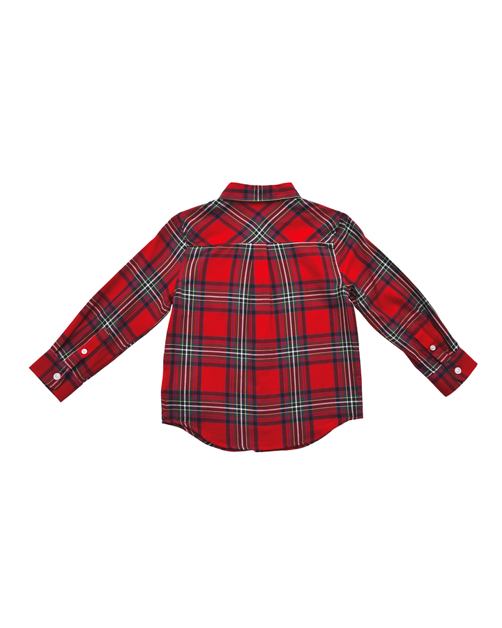 Camisa manga larga con estampado escocés