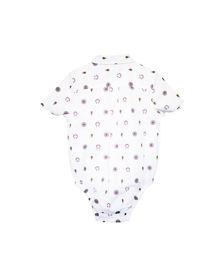 Body blanco manga corta con estampado