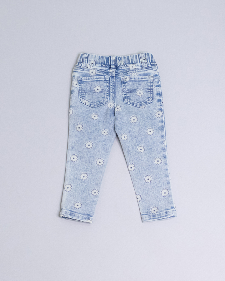 Jegging con estampado de flores con elástico en la cintura